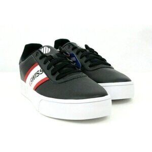 K Swiss Men Shoes Court Lite Ortholite Spellout  06147 036M Leather Black Sz 11